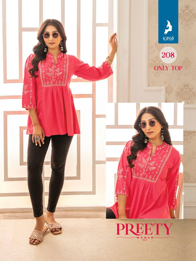 Pretty Women 2 By Kaya Rayon Ladies Top Wholesale Price In Surat